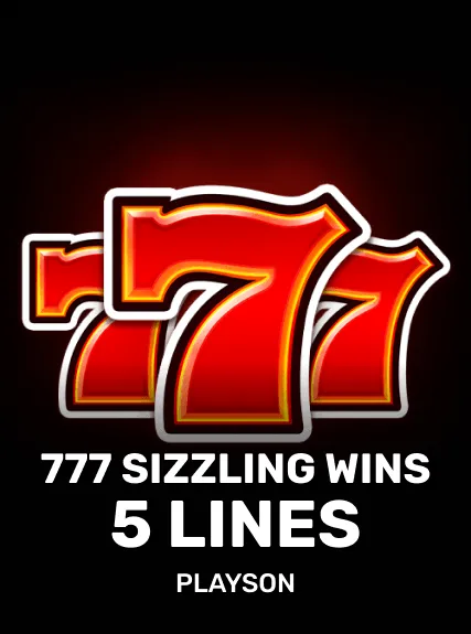 777 Sizzling Wins: 5 lines game tile